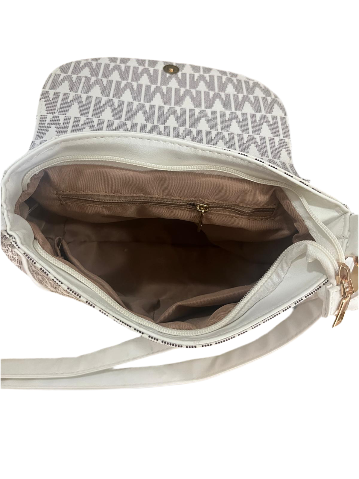 FASHION DESIGNER INSPIRED WHITE CROSSBODY BAG