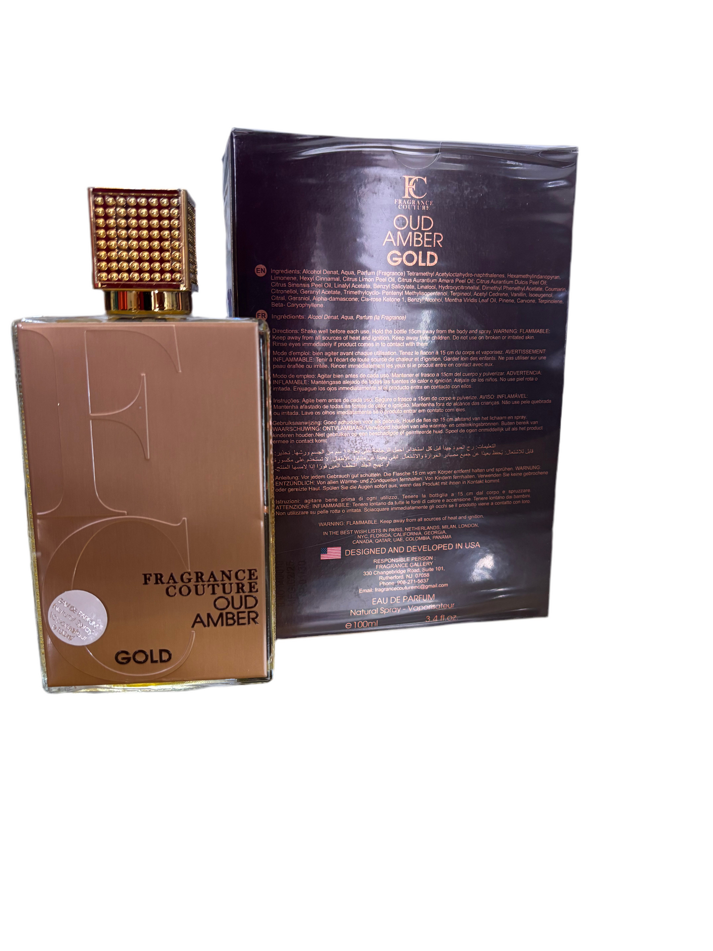 FRAGANCE COUTURE OUD AMBER GOLD EDP SPRAY 100 ML