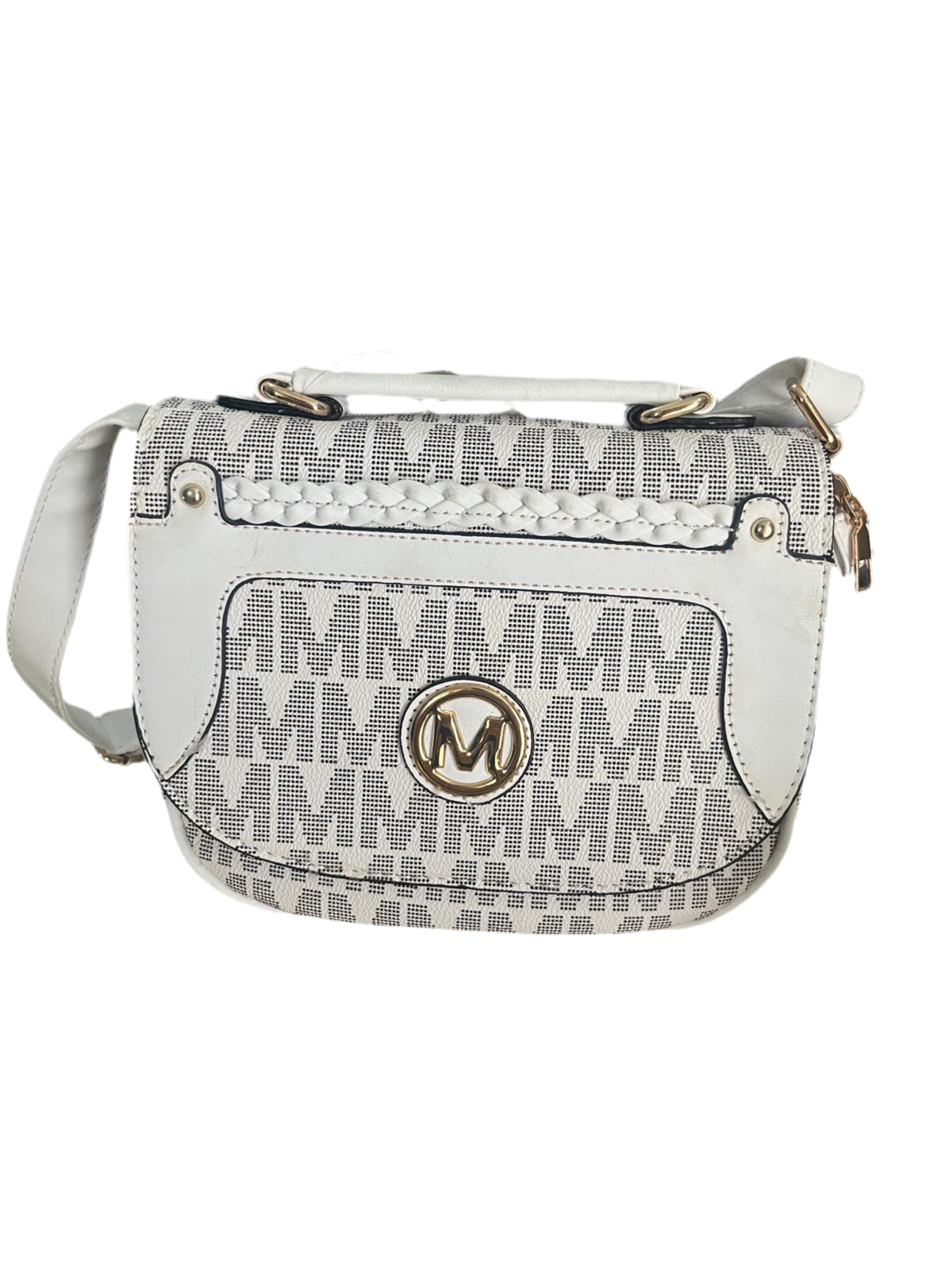 FASHION DESIGNER INSPIRED WHITE CROSSBODY BAG