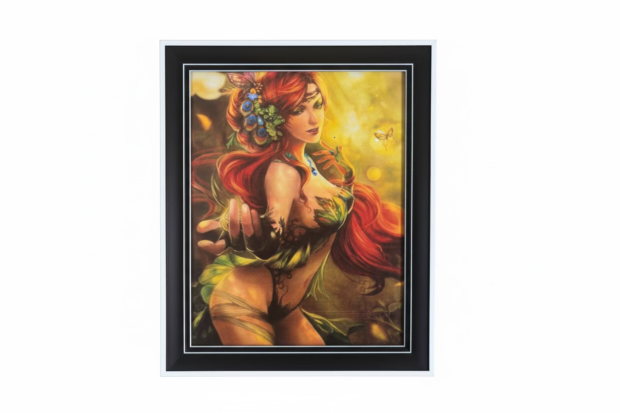 FANTASY RED HEAD FAIRY 8X10” FRAMED ART POSTER