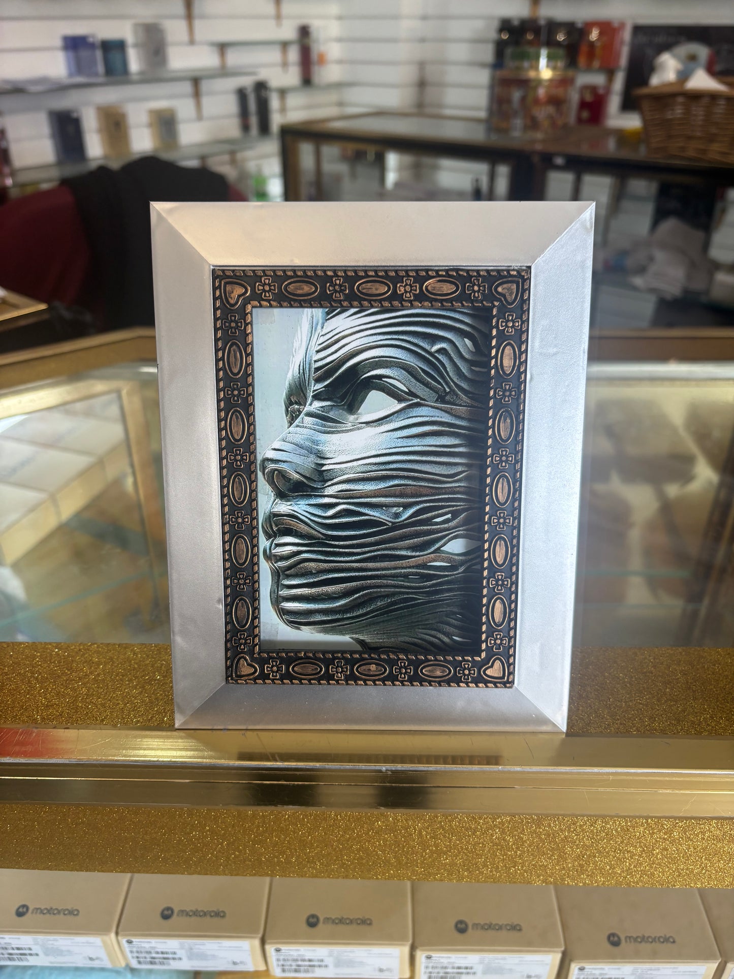 STONE FACE FRAMED ART POSTER