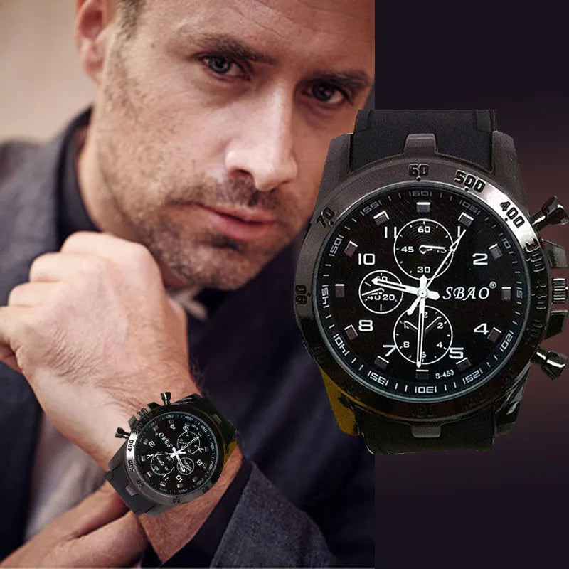 Fashion Men Watches Brand Luxury Silicone Sport Watch Men Quartz Date Clock Wristwatch Chronograph Clock Man Relogio Masculino