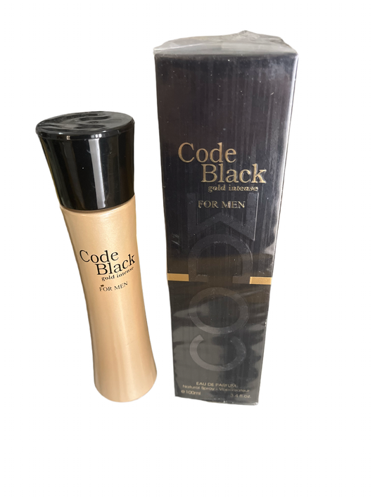 FRAGANCE COUTURE CODE BLACK INTENSE GOLD EAU DE PARFUM SPRAY 3.4 FL OZ 100 ml