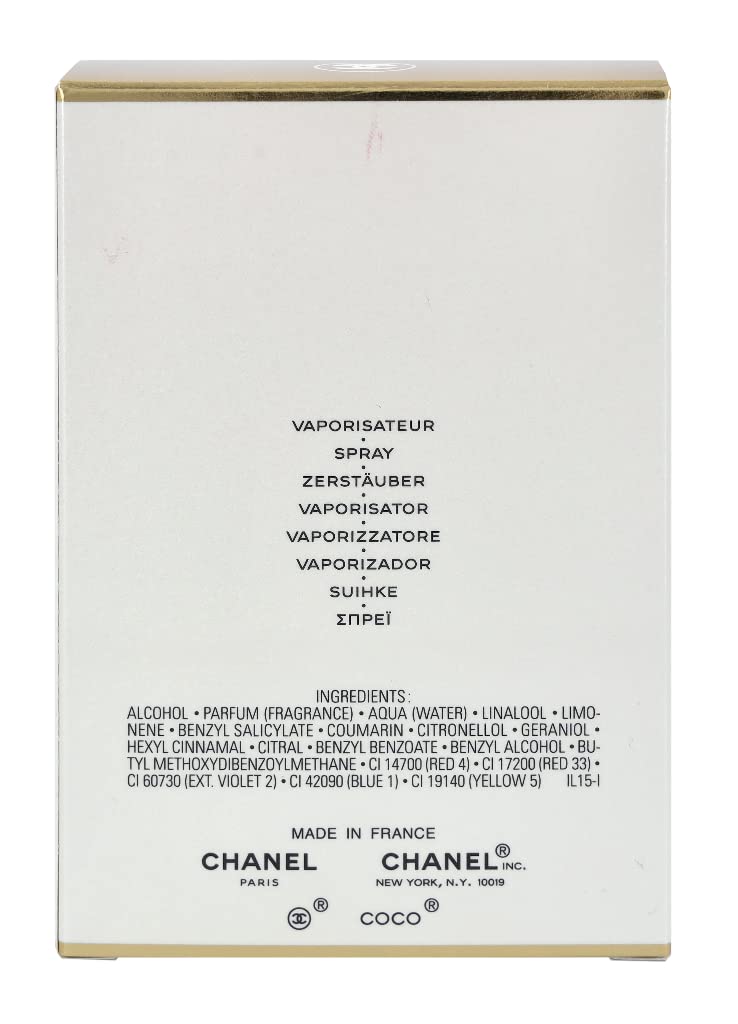 Chanel Coco Mademoiselle Eau de Parfum Spray for Women, 3.4 Fluid Ounce