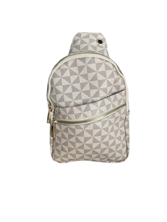 FAUX LEATHER SMALL CROSSBODY BACKPACK