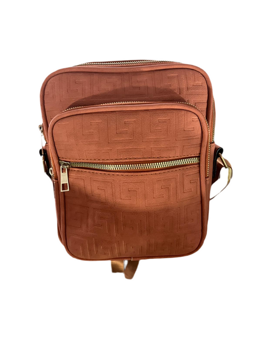 BRICK ORANGE UNISEX CROSSBODY BAG