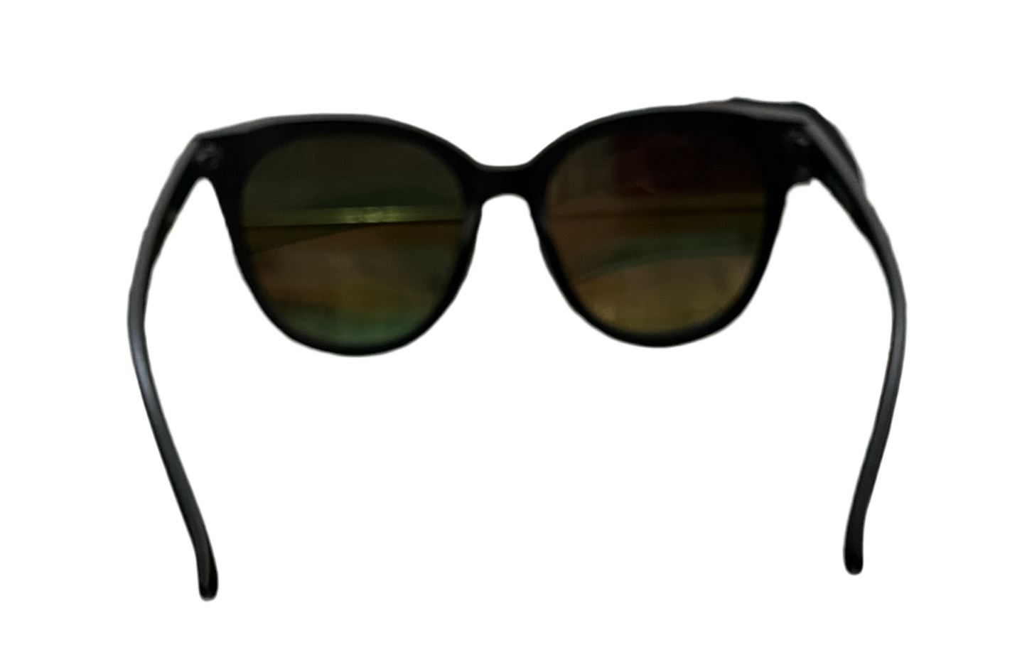 FASHION DESIGNER INSPIRED SUNGLASSES-BLACK (YELLOW IRIDESCENT LENSES)