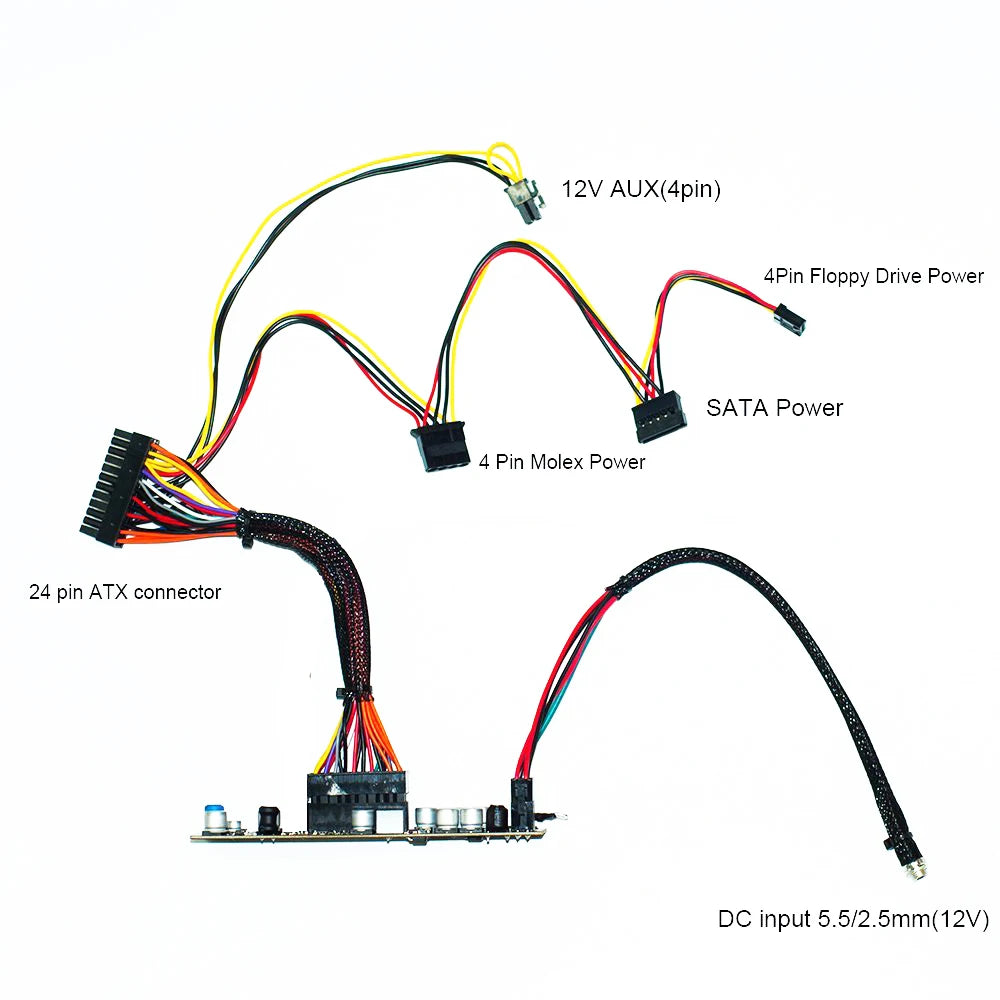 RGEEK 120W DC ATX PSU 12V Peak Pico ATX Switch PSU 24pin MINI ITX DC to Car ATX PC Power Supply For Mini itx Case