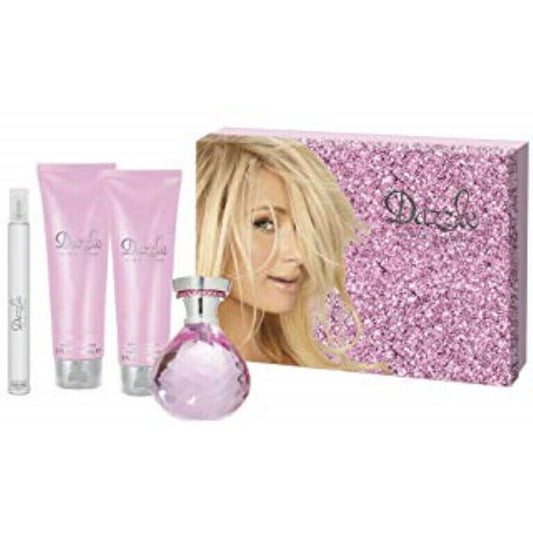 PARIS HILTON DAZZLE 4PC GIFT SET EAU DE PARFUM 4.2 FL OZ/BODY LOTION 3.0 FL OZ/SHOWER GEL 3.0 FL OZ/VAPORIZATEUR .34 FL OZ