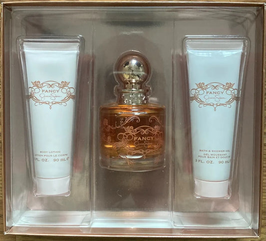 JESSICA SIMPSON FANCY 3PC GIFT SET EAU DE PARFUM 3.4 FL OZ/BODY LOTION 3.0 FL OZ/SHOWER GEL 3.0 FL OZ