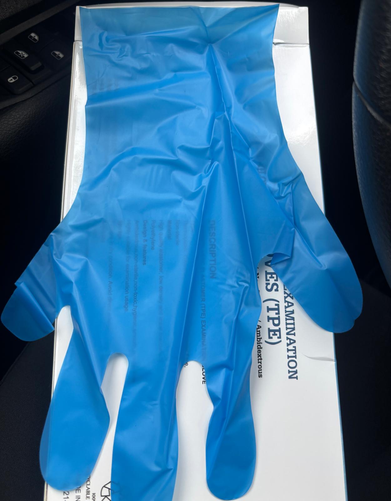 MEDICAL EXAMINATION GLOVES (TPE) 100 PCS MEDIUM