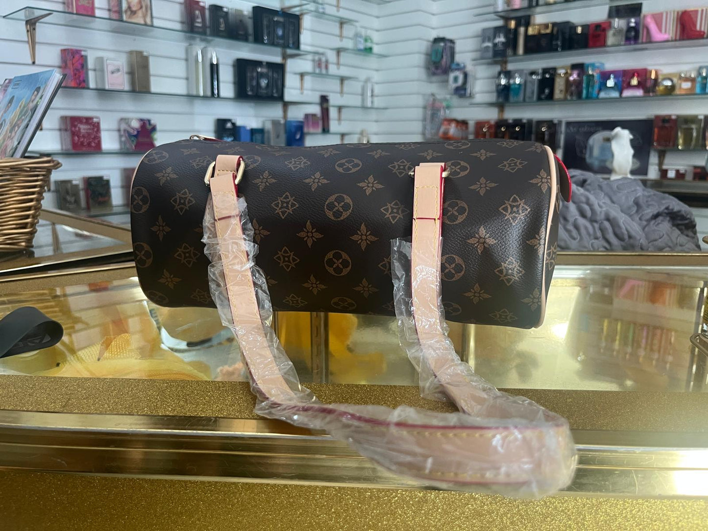 BROWN & BEIGE DESIGNER INSPIRED HANDBAG
