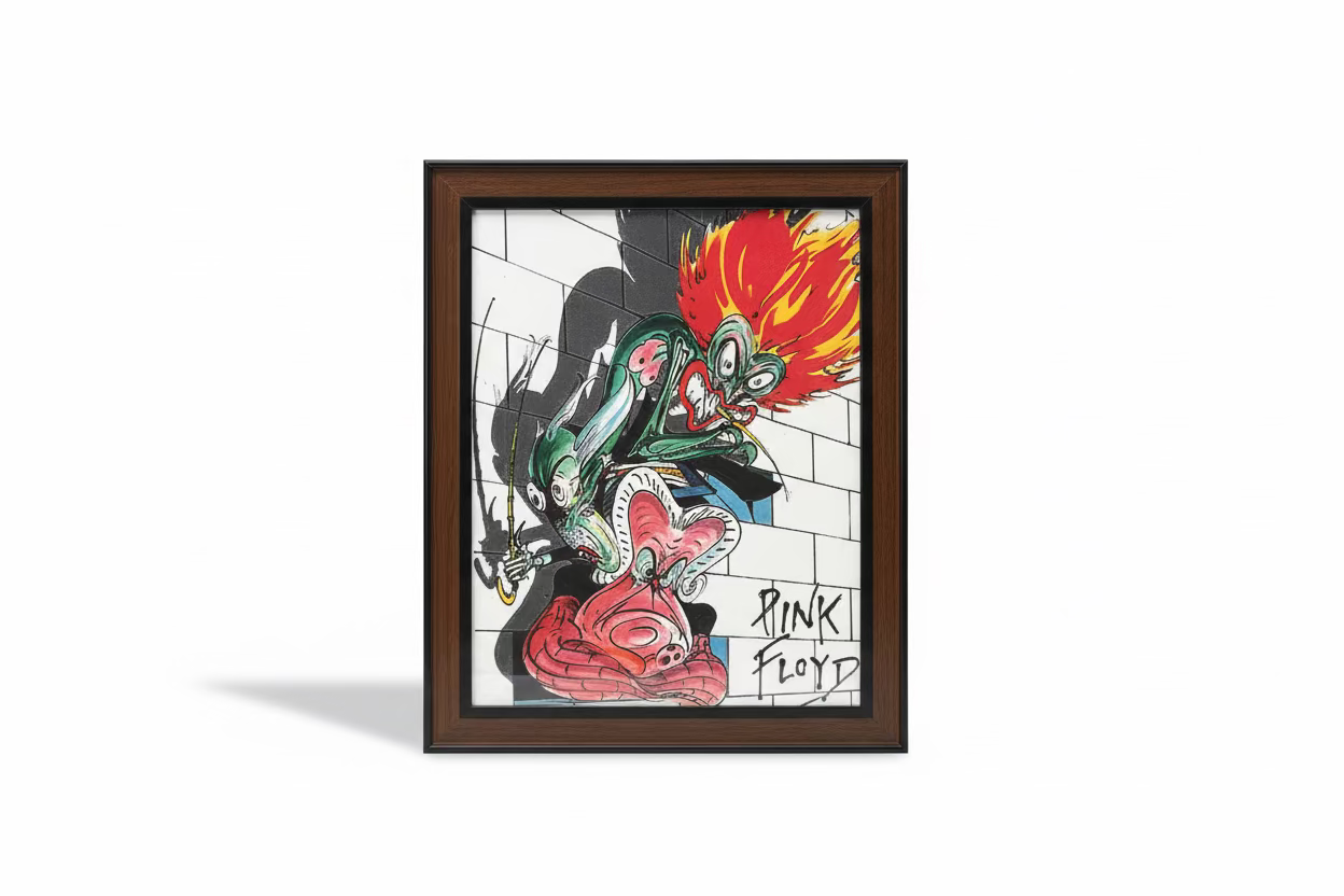 PINK FLOYD 8X10” FRAMED ART POSTER