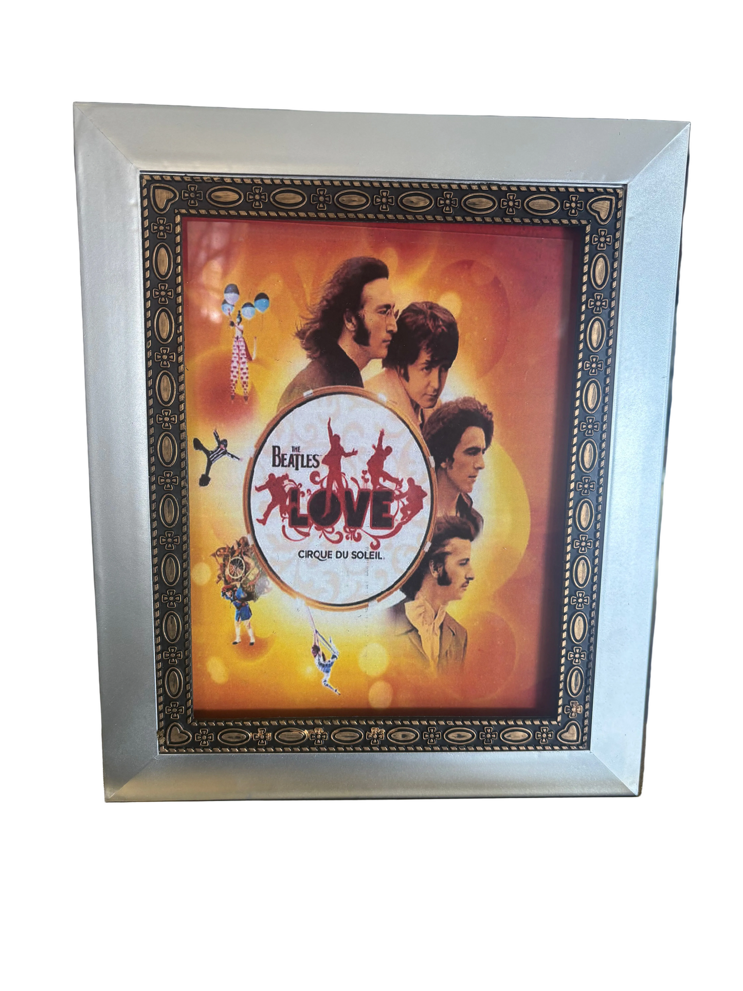 THE BEATLES LOVE CIRQUE DU SOLEIL 8X10” FRAMED ART POSTER
