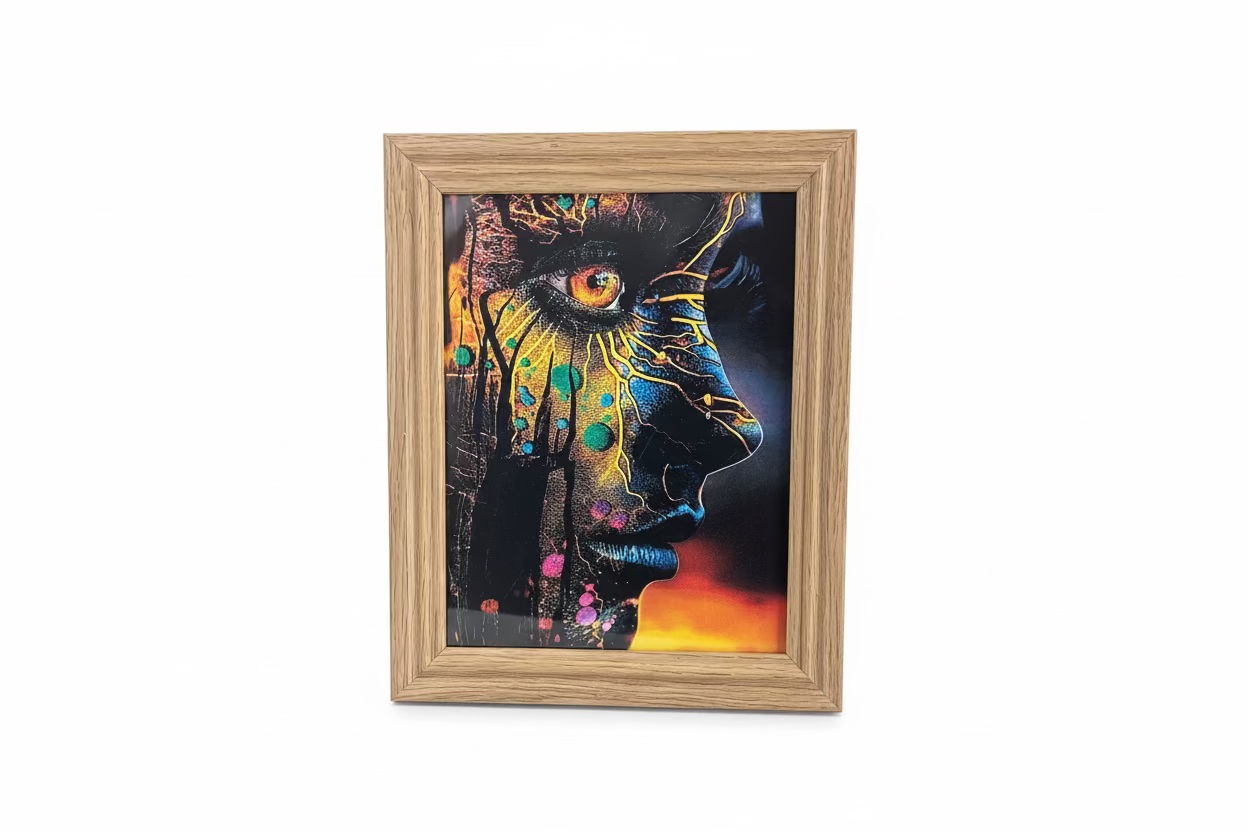 MYSTERIOUS FACE 8X10” FRAMED ART POSTER