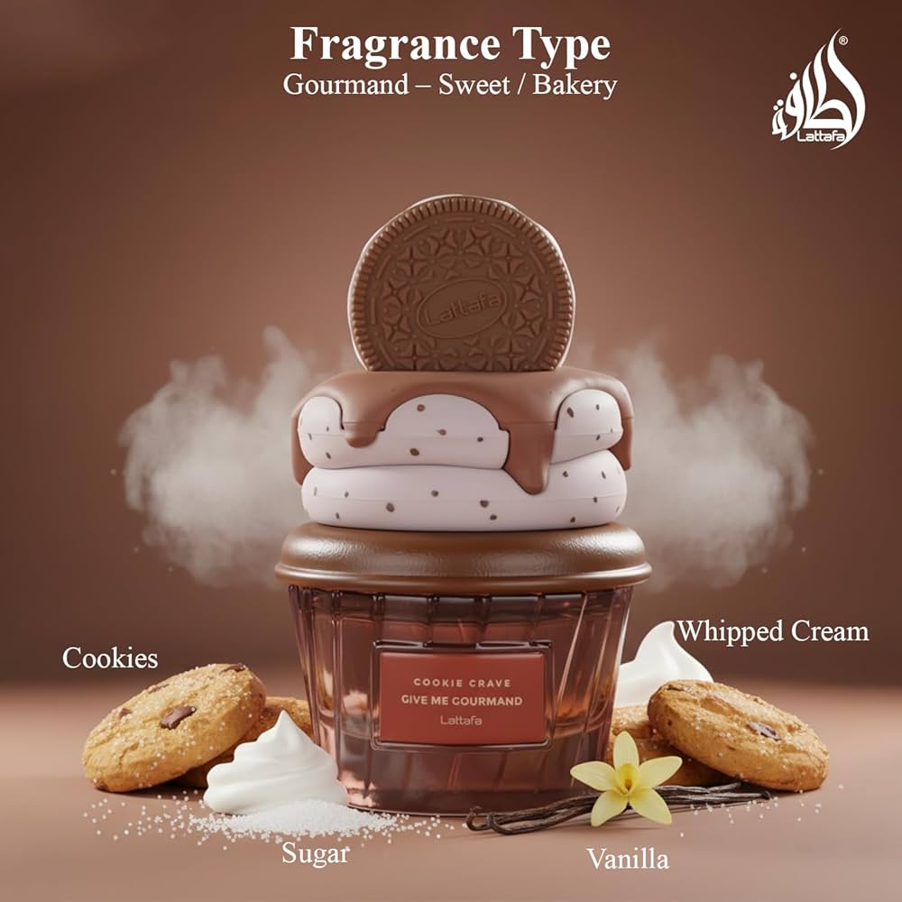LATTAFA COOKIE CRAVE GIVE ME GOURMAND EDP SPRAY 75 ML