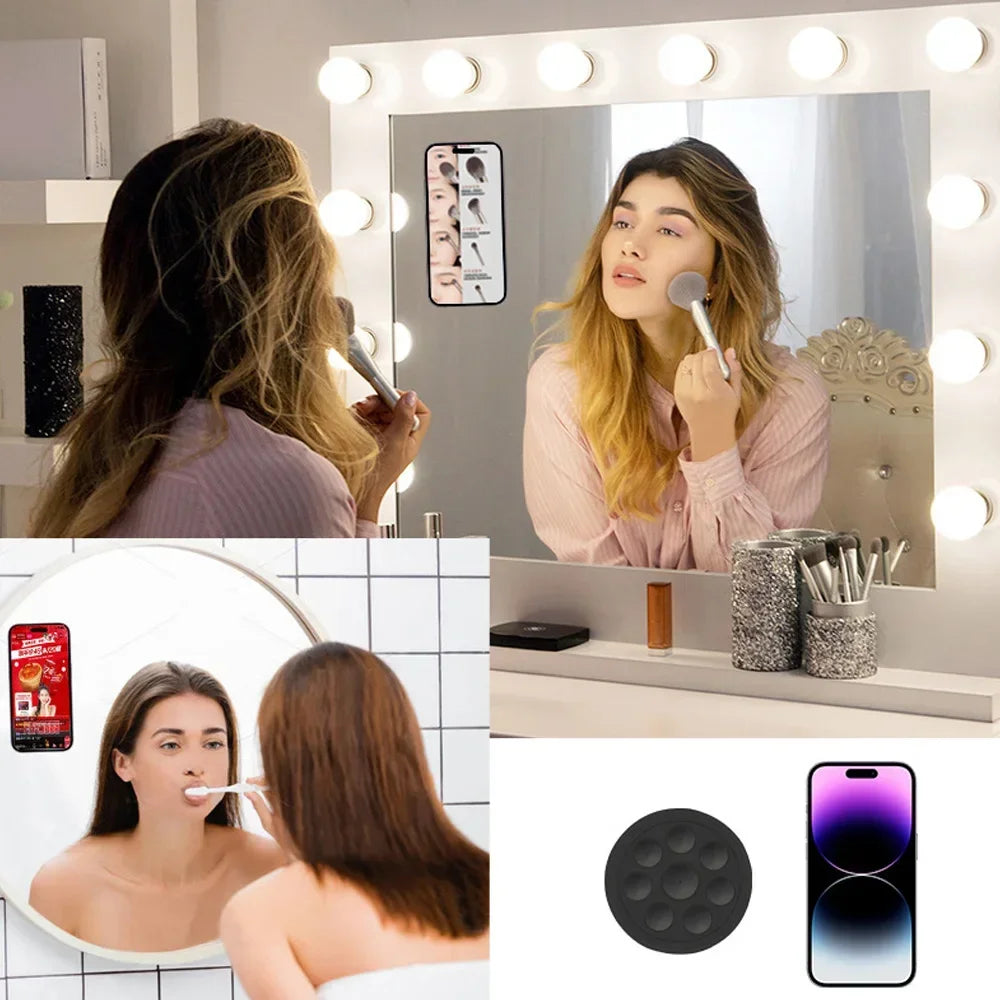 For Magsafe Magnetic Suction Cup Phone Holder Silicone Magnet Wall Mount CellPhone Stand Universal Bracket For IPhone 15 Samsung