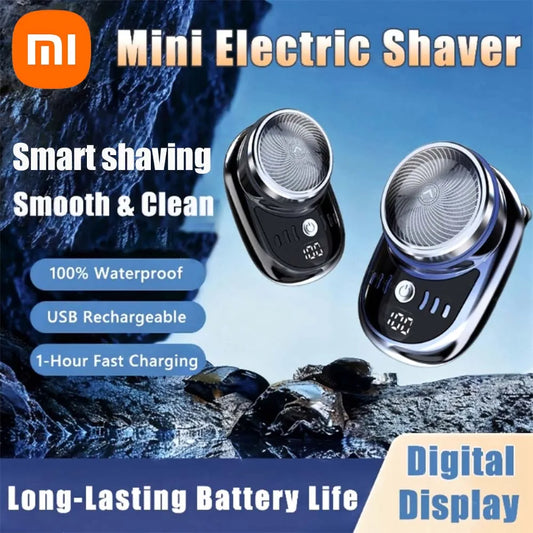 Xiaomi Mini Electric Shaver USB Rechargeable Waterproof Men Portable Travel Detachable Shaver Beard Body Hair Trimmer Gift