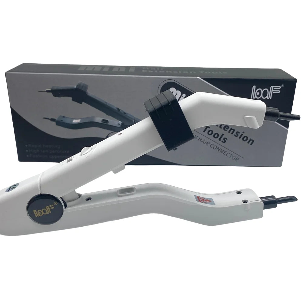 EU plug White JR609 Mini Hair iron Black Heat Hair Connector Temperature Controllable Heat Iron Hair Extension Tools Kit