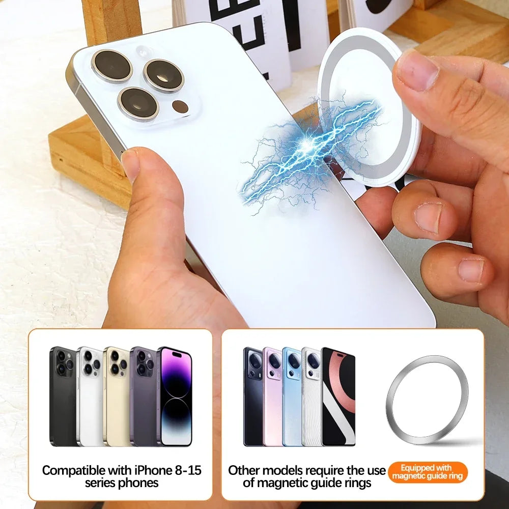 For Magsafe Magnetic Suction Cup Phone Holder Silicone Magnet Wall Mount CellPhone Stand Universal Bracket For IPhone 15 Samsung