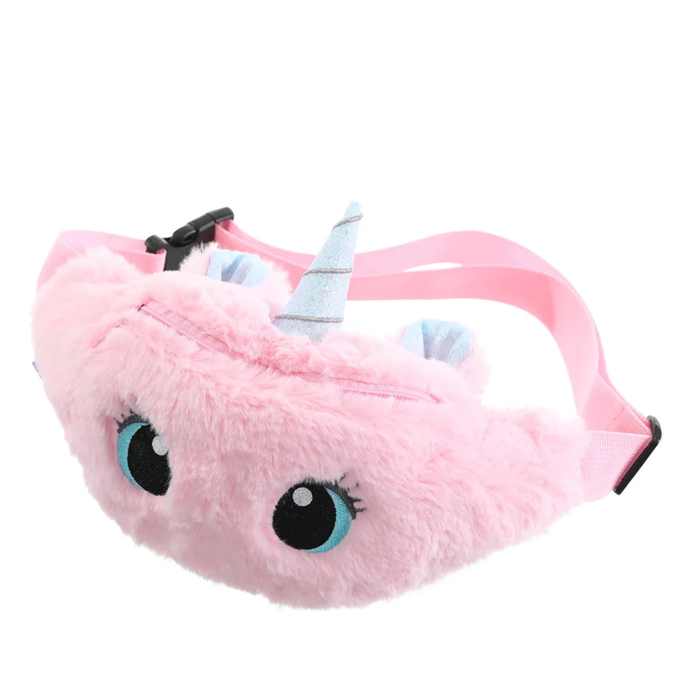 Children's Fanny Pack Cute Unicorn Toys Belt Gradient Color Chest Bag Cartoon Coin Purse Travel Chest Bag Girls Waist Bag