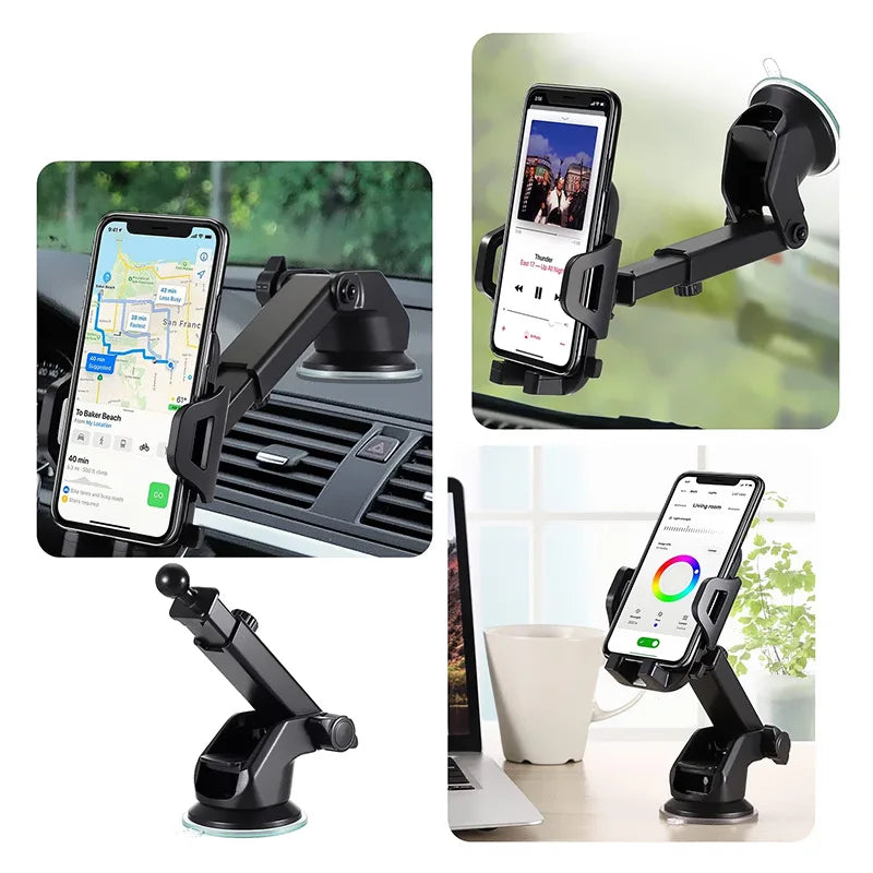 Universal Car Phone Holder Mount Sucker Dashboard Windshield Air Vent GPS Mobile Cell Support in Car For iPhone Xiaomi Huawei