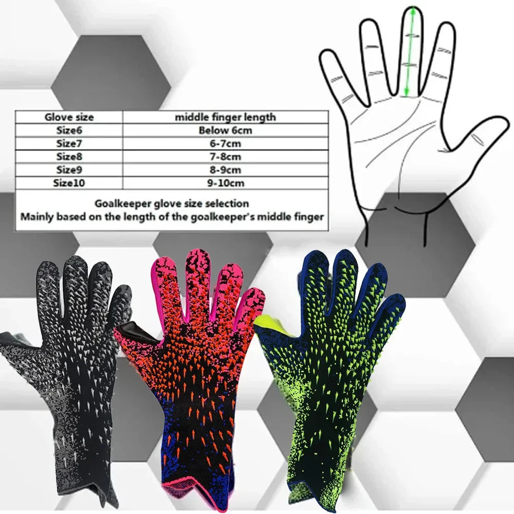 Professional Goalkeeper Gloves Adults Football Latex Thickened Protection Goalkeeper Soccer Sports Football Goalie Gloves Kids