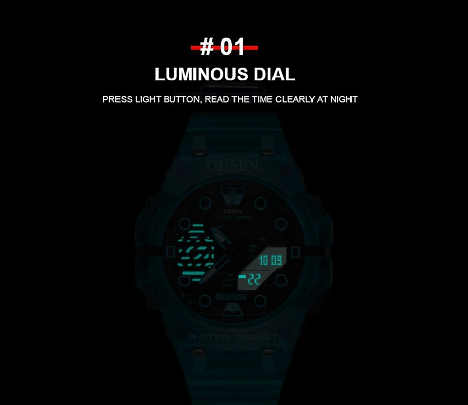 Outdoor Sport Digital Watches for Men Black Silicone Waterproof Tactical Electronic Men's Quartz Watch Fashion relogio masculino