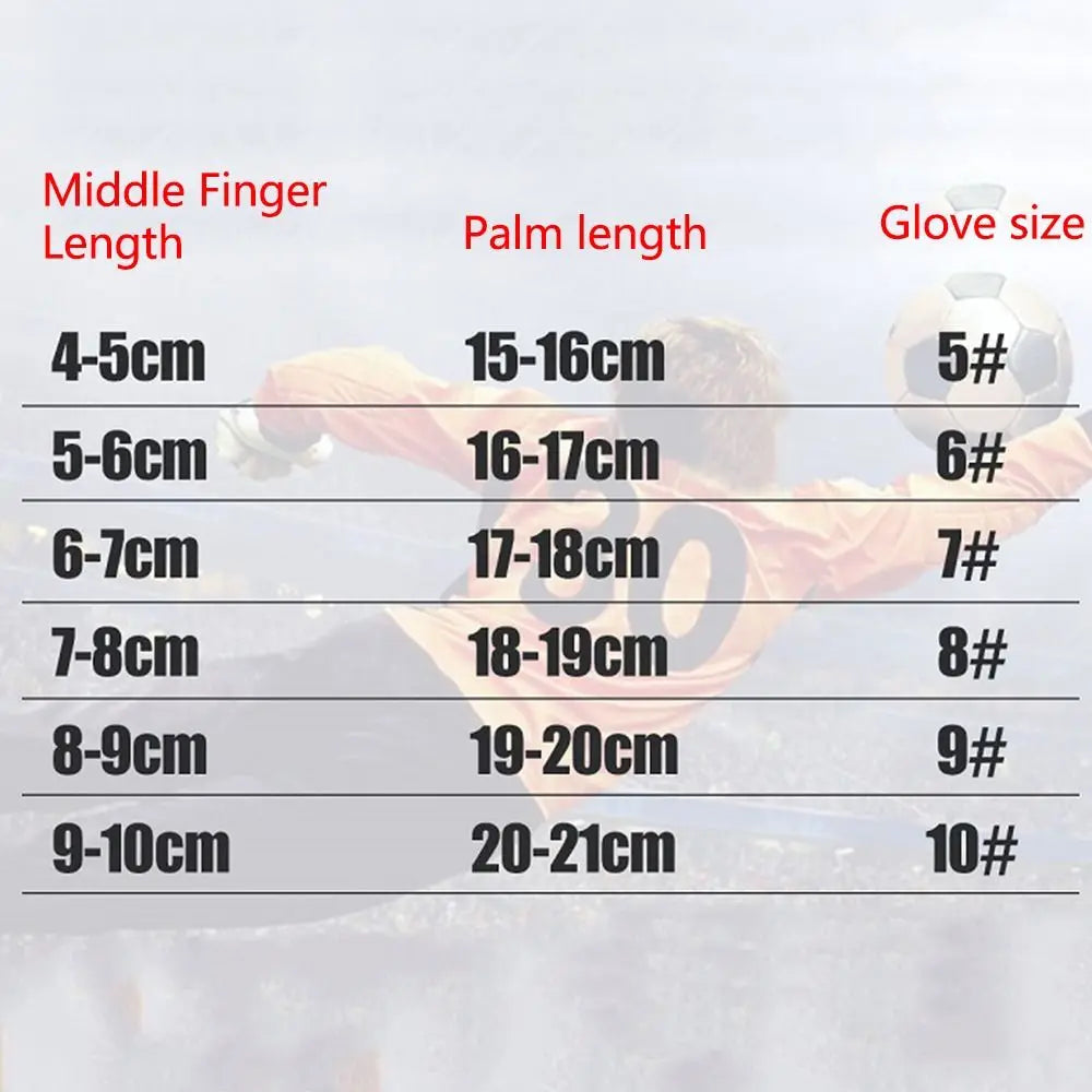 Finger Protection Goalie Gloves Wear-Resistant Non-Slip Soccer Gloves Latex Handguard Football Goalkeeper Gloves Soccer
