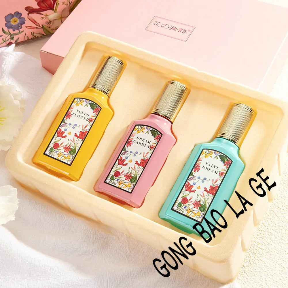 Brand духи 75ml Gift Box 3PCS Set Women Perfume Fragrance Floral Scent Body Splash Exudes Feminine Charm pheromone Eau De Parfum