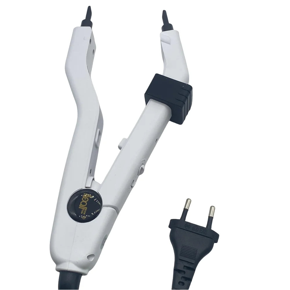 EU plug White JR609 Mini Hair iron Black Heat Hair Connector Temperature Controllable Heat Iron Hair Extension Tools Kit