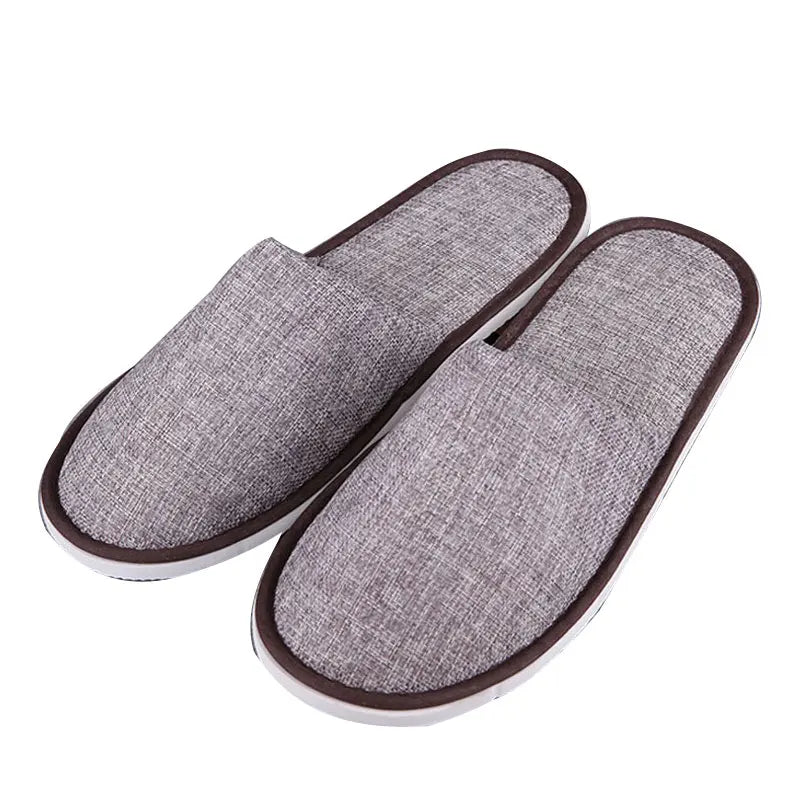 Thickened Cotton Linen Home Slippers Spring Autumn Women's Shoes  Hotel Wedding Guest Slippers Non-slip Flip Flop