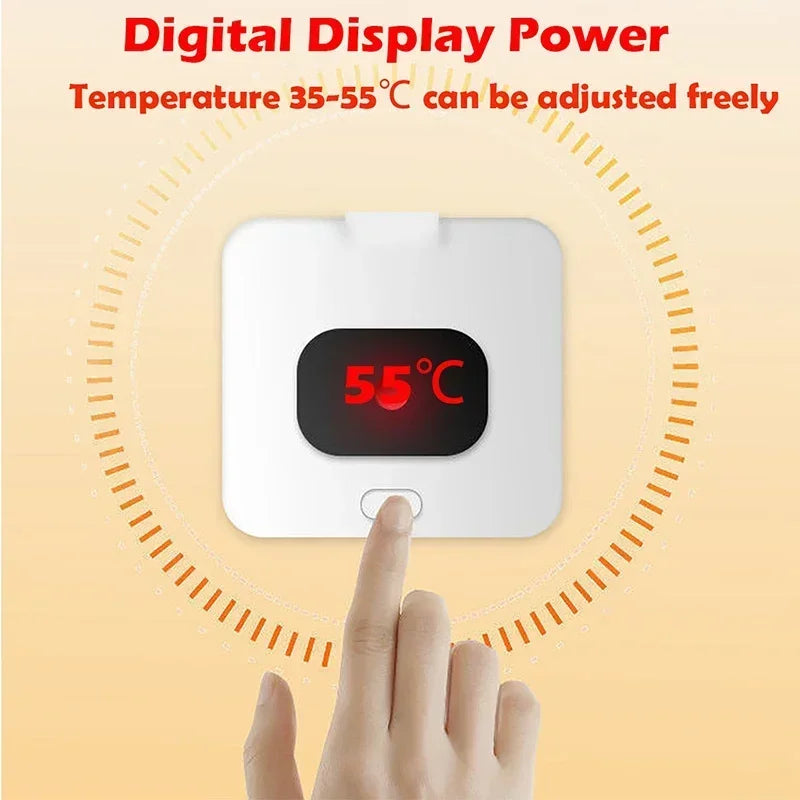 Electric Heat Mouse Pad 52cm Table Mat Temperature Display Heating Mouse Pads Keep Warm Hand for Office Computer Desk Keyboard