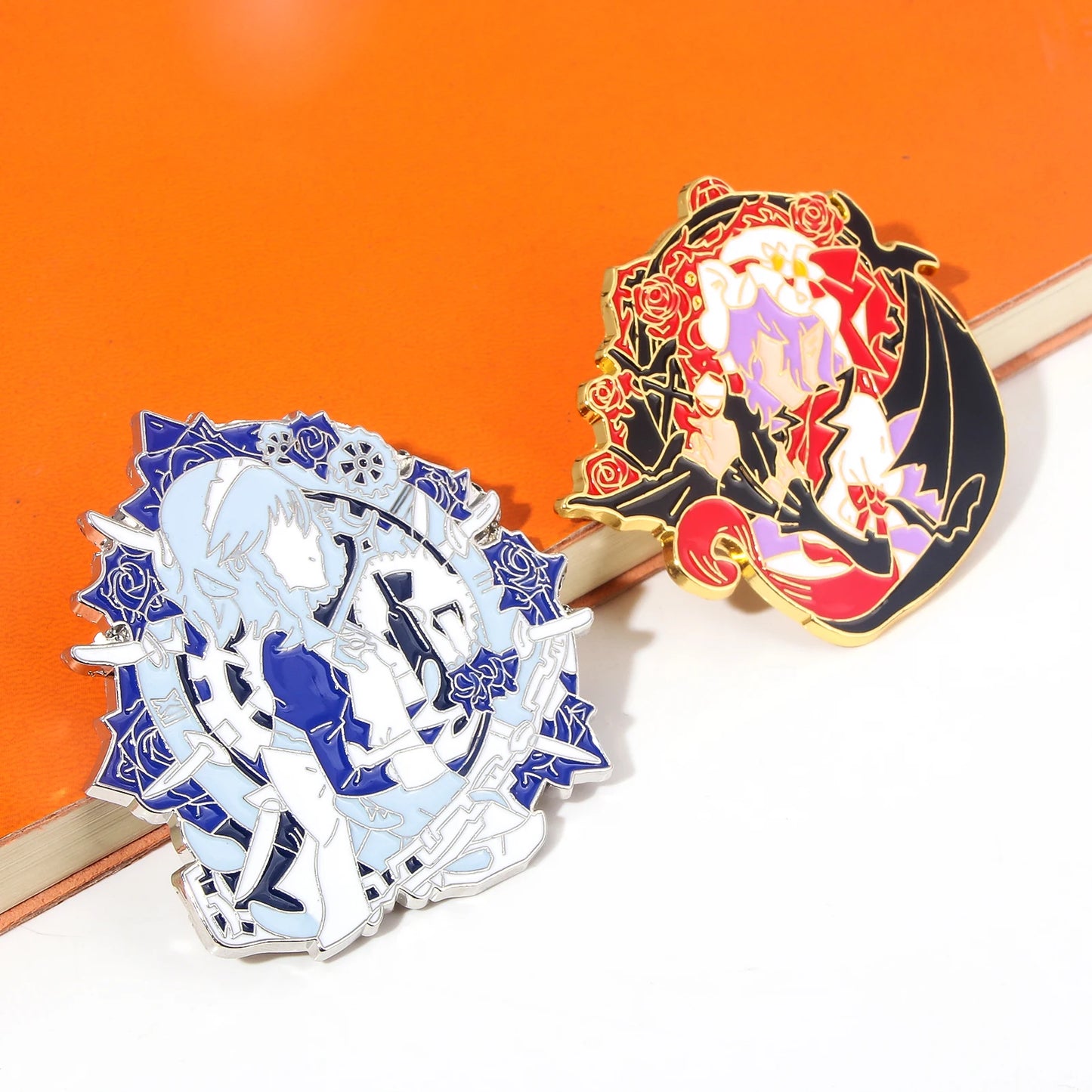Anime Cute Touhou Project Enamel Pins Brooch Hakurei Reimu Izayoi Sakuya Saigyouji Yuyuko Figure Badge Bag Lapel Jewelry Gift