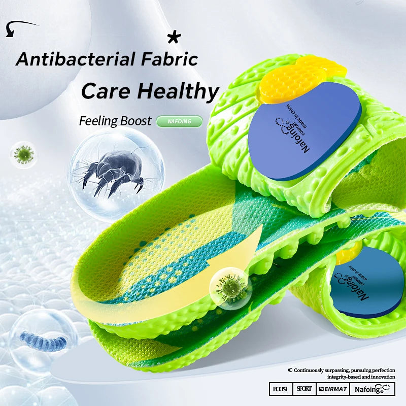 1pair 4D Orthopedic Sport Insoles Soft Breathable High-elasticity Shock Absorption Running Shoe Pad For Men Women Latex Massage