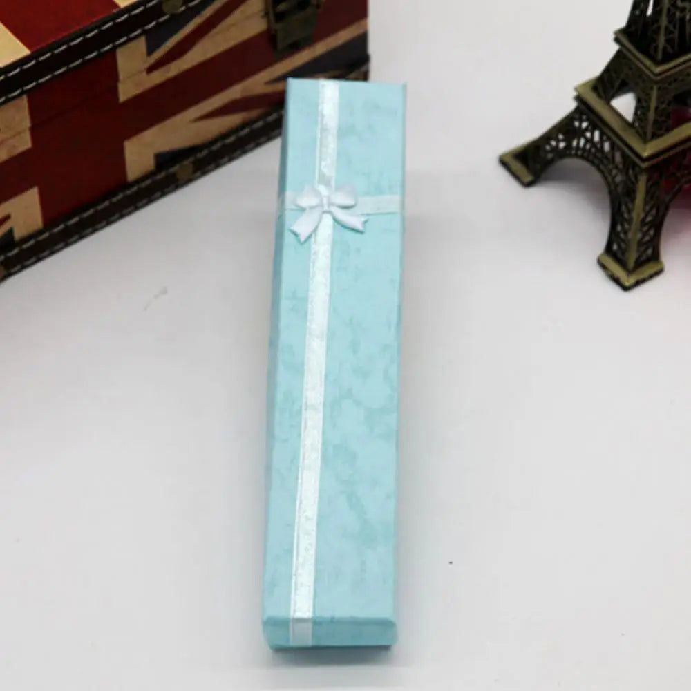 1 Pc Elegant Jewelry Box Bowknot Long Necklace Storage Box Bracelet Pendant Display Storage Case Jewelry Gift Box