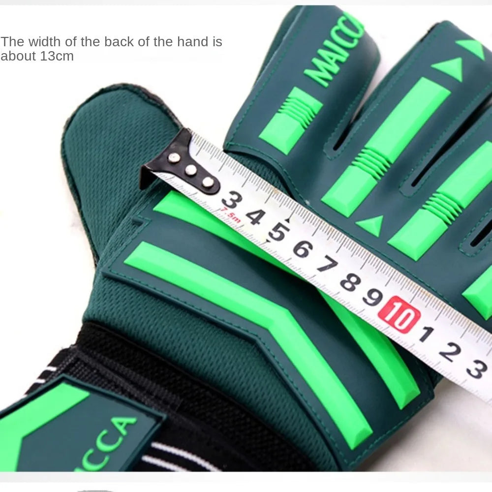 Anti-Slip Goalie Gloves Wear Resistant Finger Protection Latex Antiskid Adjustable Soccer Goalkeeper