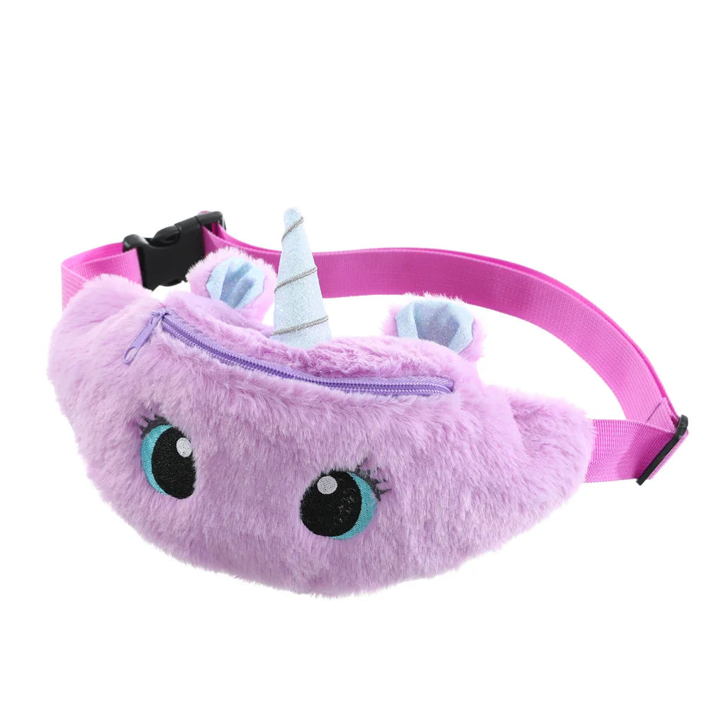 Children's Fanny Pack Cute Unicorn Toys Belt Gradient Color Chest Bag Cartoon Coin Purse Travel Chest Bag Girls Waist Bag