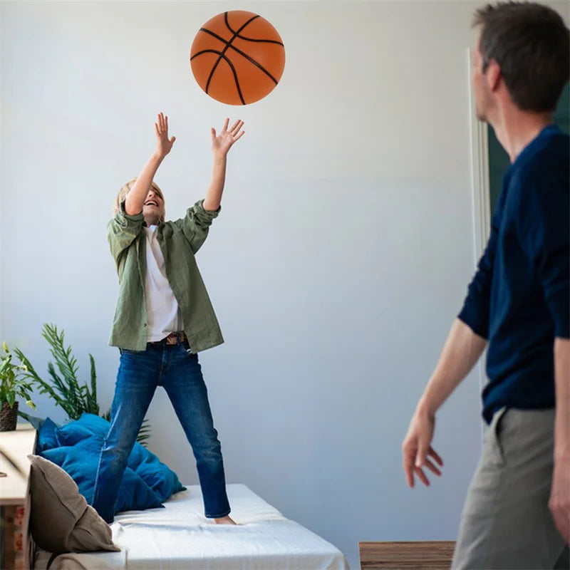 New Slient Basketball 2.0 Quiet Bouncing Ball Indoor PU Foam Bounce Basketball No Noise Squeezable Mute Ball With Groove Lines