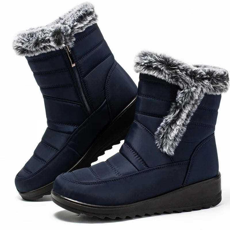Women's Boots Super Warm Winter Boots Women Snow Boots Fur Winter Shoes Women Waterproof Wedge Ankle Botas Mujer Winter Footwear