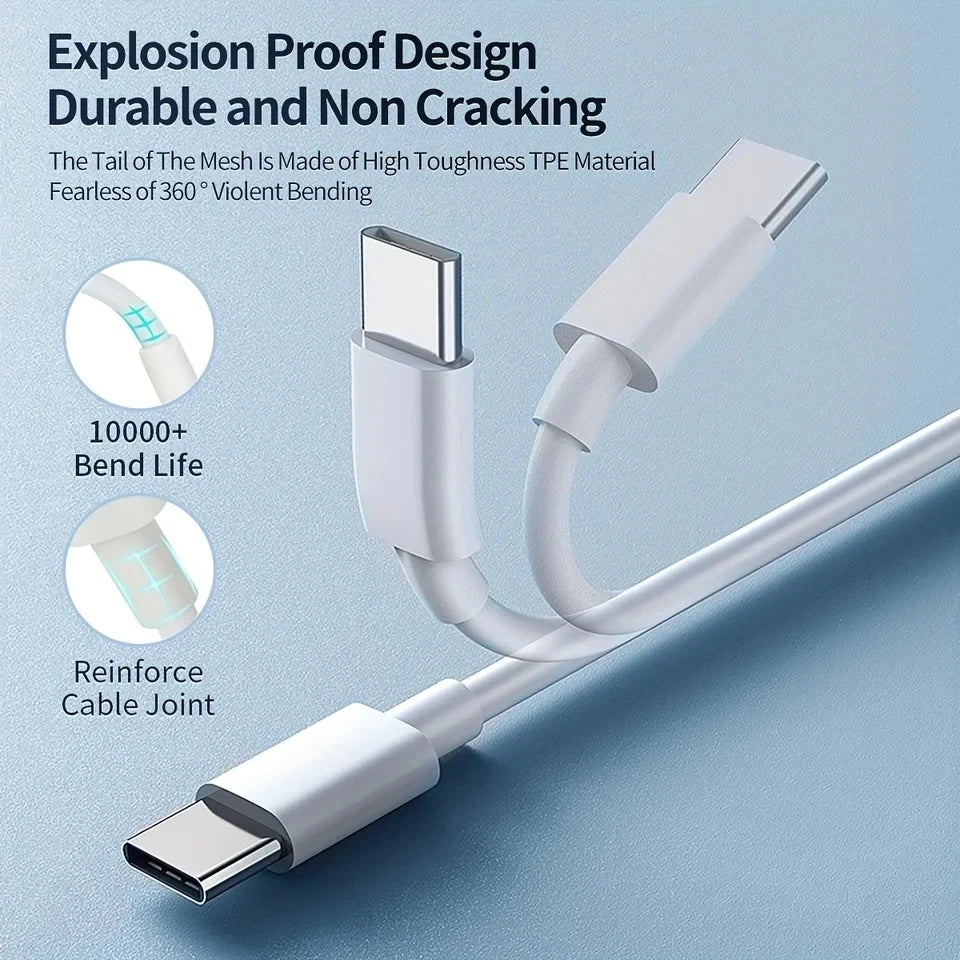 35W USB C PD Fast Wall Charger for iPhone 15 16 Pro Max 15 16 Plus Samsung Moto Huawei OPPO USB-C to Type-C Quick Charging Cable