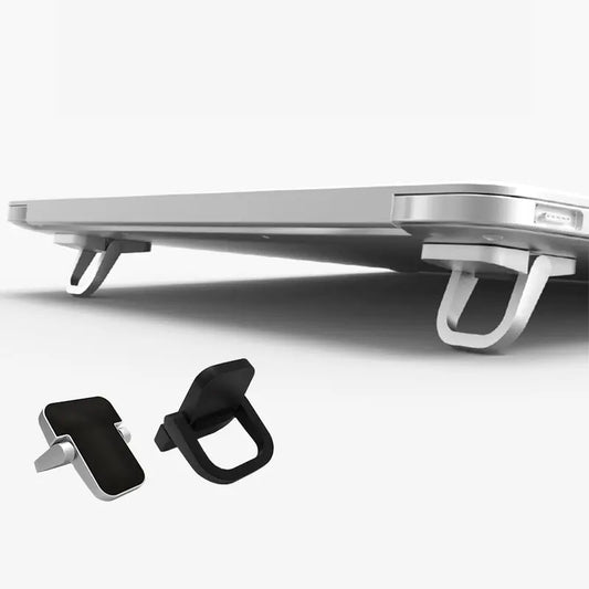 2pcs Foldable Laptop Stand Aluminium Alloy Non-slip Cooling Holder Invisible Universal Notebook Bracket for HP Dell Lenovo