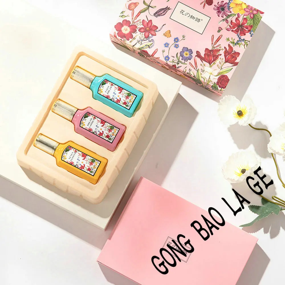 Brand духи 75ml Gift Box 3PCS Set Women Perfume Fragrance Floral Scent Body Splash Exudes Feminine Charm pheromone Eau De Parfum