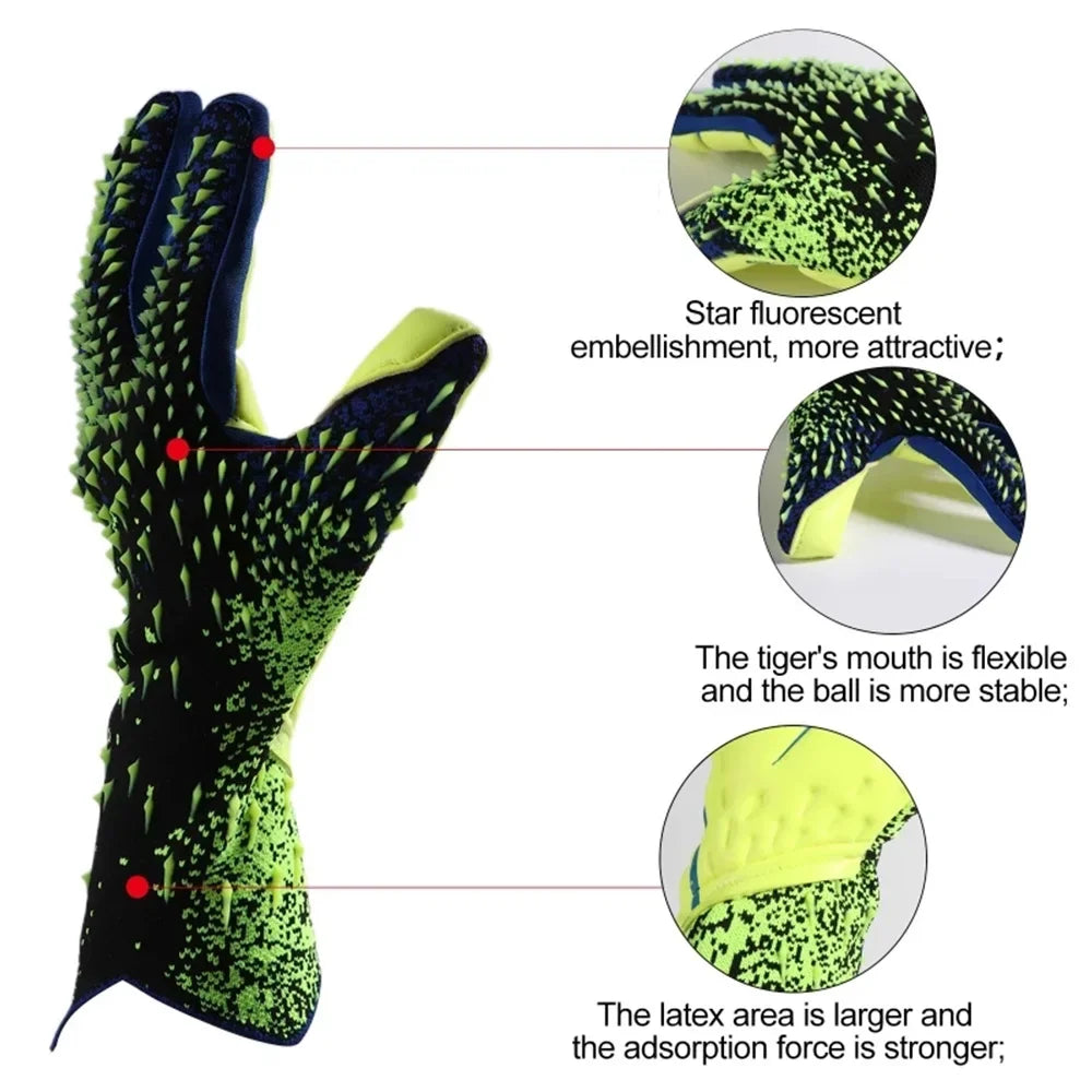 Professional Goalkeeper Gloves Adults Football Latex Thickened Protection Goalkeeper Soccer Sports Football Goalie Gloves Kids