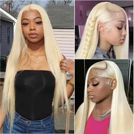 Straight Blonde 613 Hd Lace Frontal Wig 13x6 Brazilian Human Hair Wigs for Women 34 36 Inch Lace Front Closure Honey Colored Wig