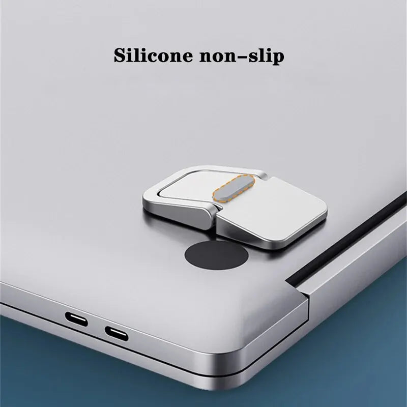 2pcs Foldable Laptop Stand Aluminium Alloy Non-slip Cooling Holder Invisible Universal Notebook Bracket for HP Dell Lenovo