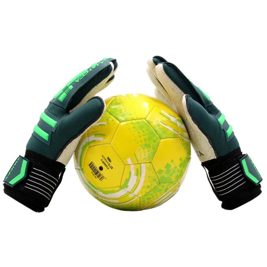 Anti-Slip Goalie Gloves Wear Resistant Finger Protection Latex Antiskid Adjustable Soccer Goalkeeper