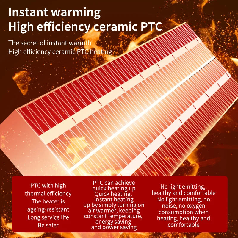 ATWFS Electric Heater for Room Home Appliance PTC Heating Hand Foot Warmer Portable Heater 220V Household Vertical Heaters