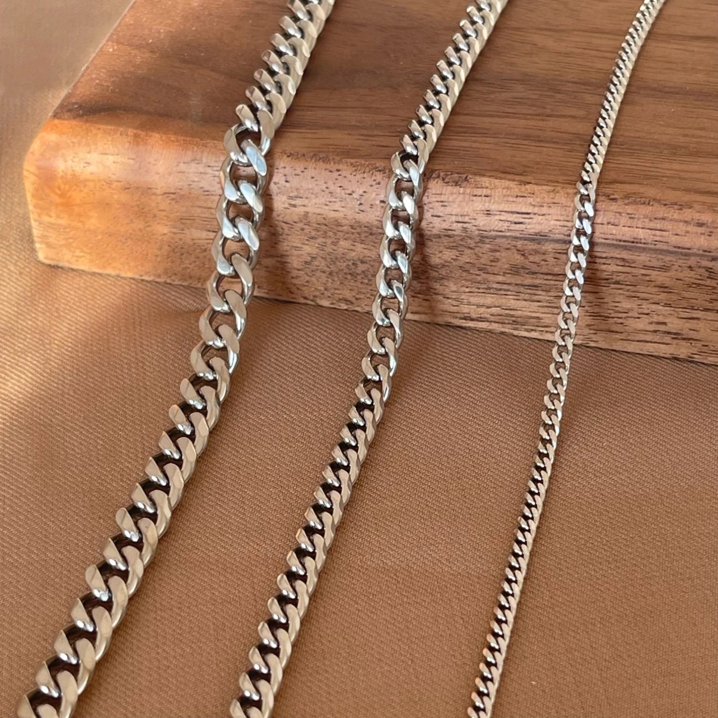 3/5/7mm Stainless Steel Punk Cuban Chains Necklace for Men Women Gold Silver Color Choker Metal Collar Jewelry Fashion Gift