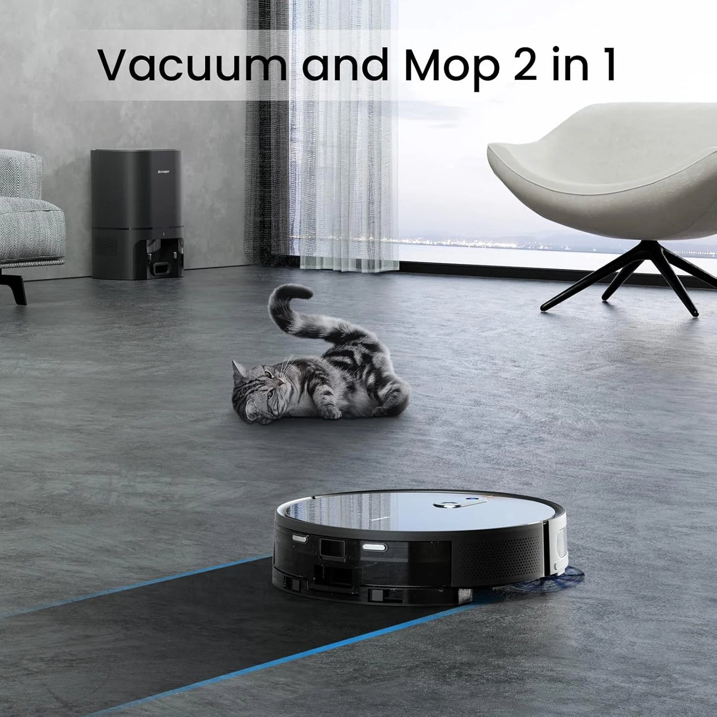 Global Version Arnagar S9 Robot Vacuum Cleaner Auto Empty Dust Collection Sweep＆Mop 3500Pa 2600mAh Low Noise APP Control